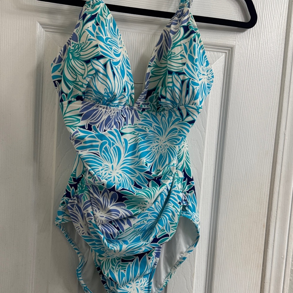 Floral Blue womens Swimwear